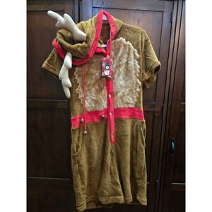 Reindeer Costume Hooded Dress Holiday Cosplay Outfit Christmas